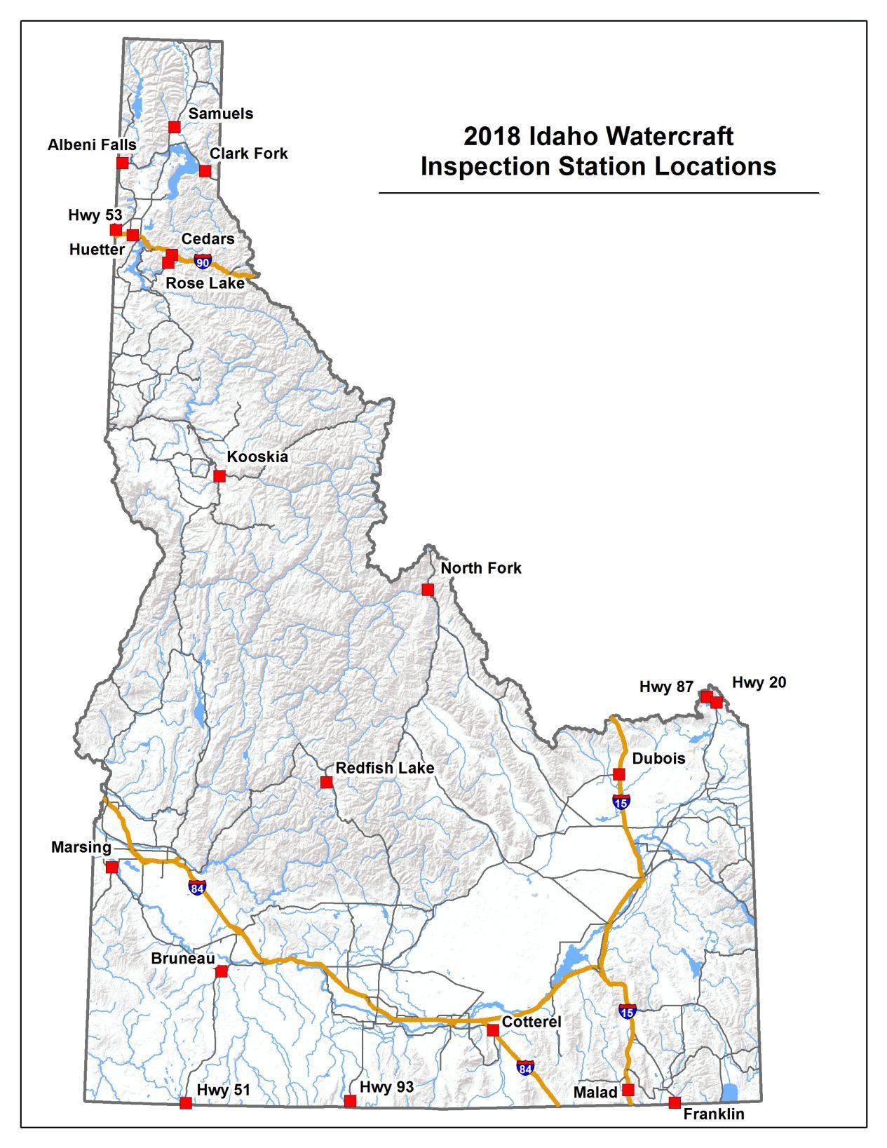 2018 Idaho Boat Inspection Stations
